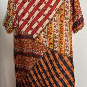 Multicolor Patchwork Dress